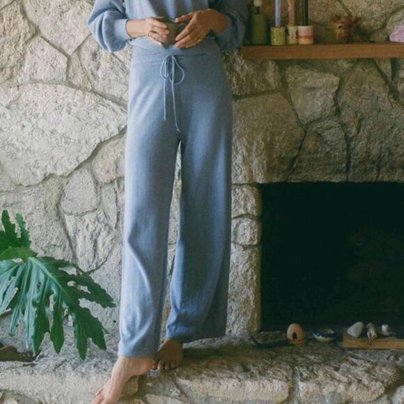 NWT Christy Dawn The Salem cotton knit Pants in grey szL